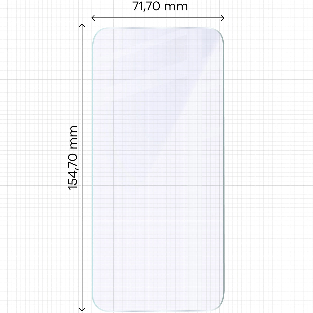 Flexibles Hybridglas für iPhone 15 Pro Max, Bizon Hybrid Mule