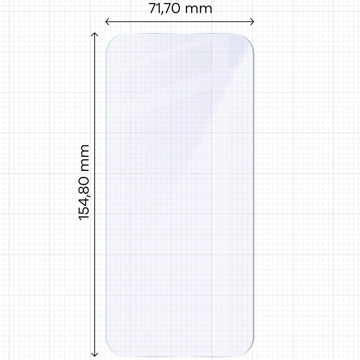 Flexibles Hybridglas für iPhone 16 Plus, Bizon Hybrid Mule