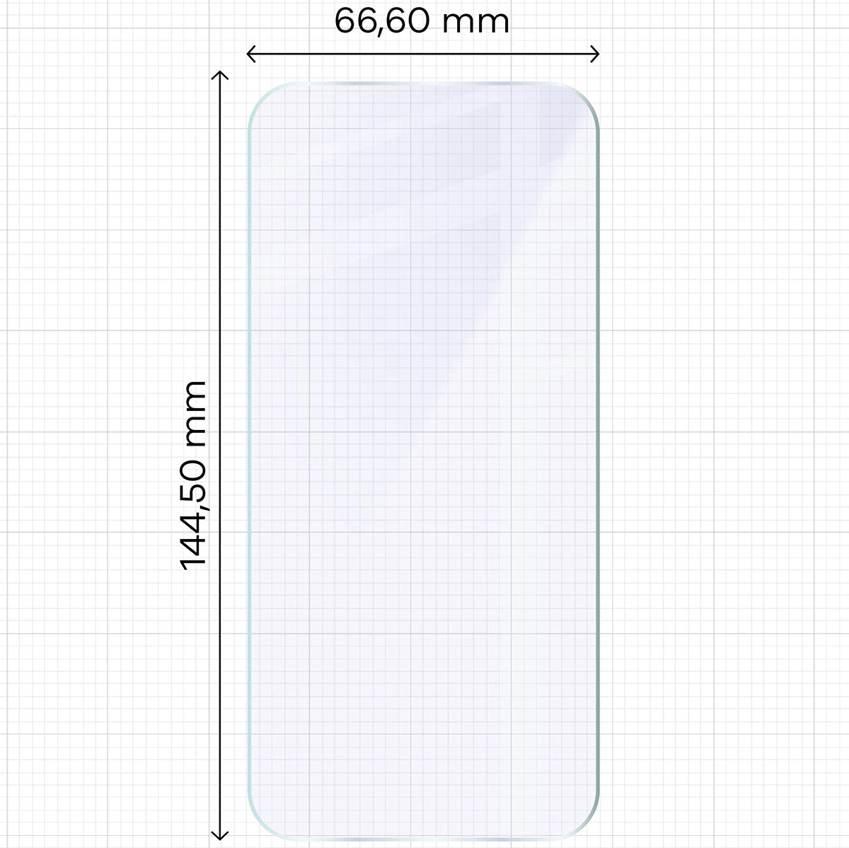 Flexibles Hybridglas für iPhone 16 Pro, Bizon Hybrid Mule