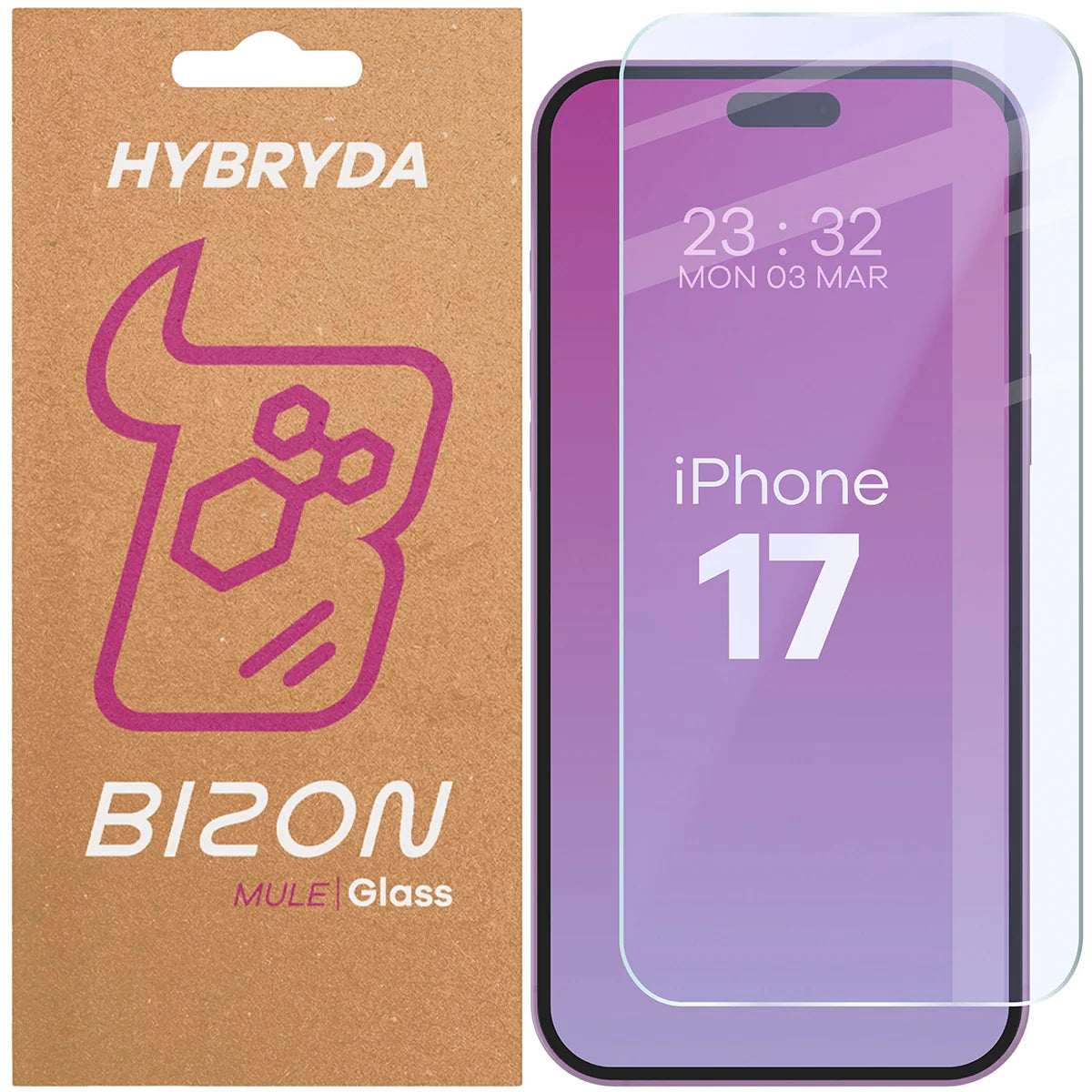 Flexibles Hybridglas für iPhone 17, Bizon Hybrid Mule
