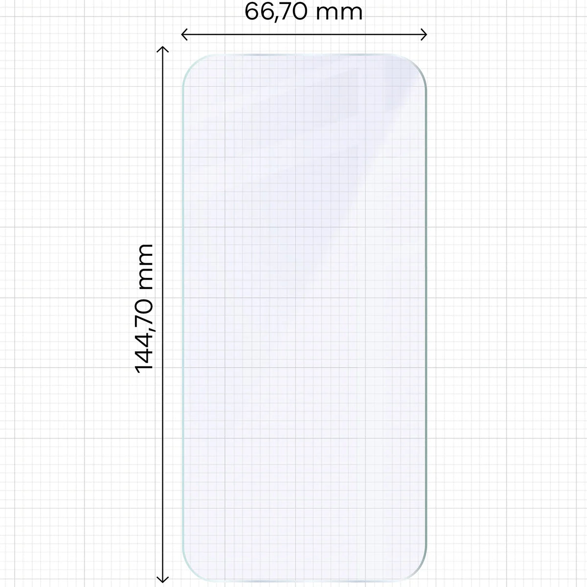 Flexibles Hybridglas für iPhone 17, Bizon Hybrid Mule