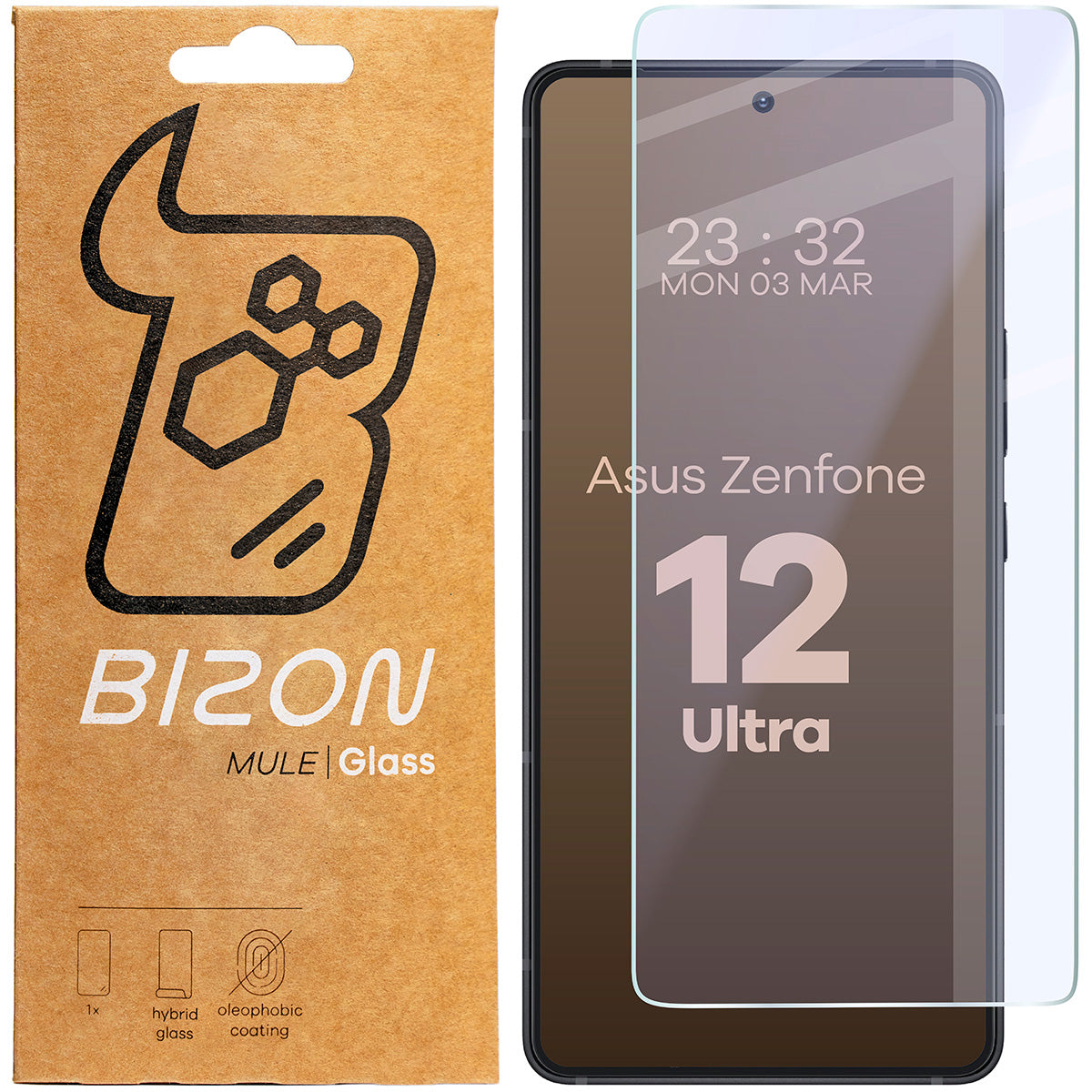 Flexibles Hybridglas für Asus Zenfone 12 Ultra, Bizon Hybrid Mule