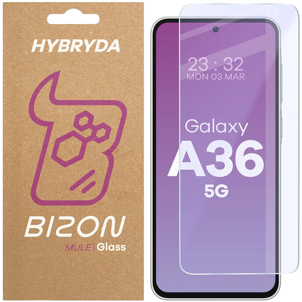 Flexibles Hybridglas für Galaxy A36 5G, Bizon Hybrid Mule