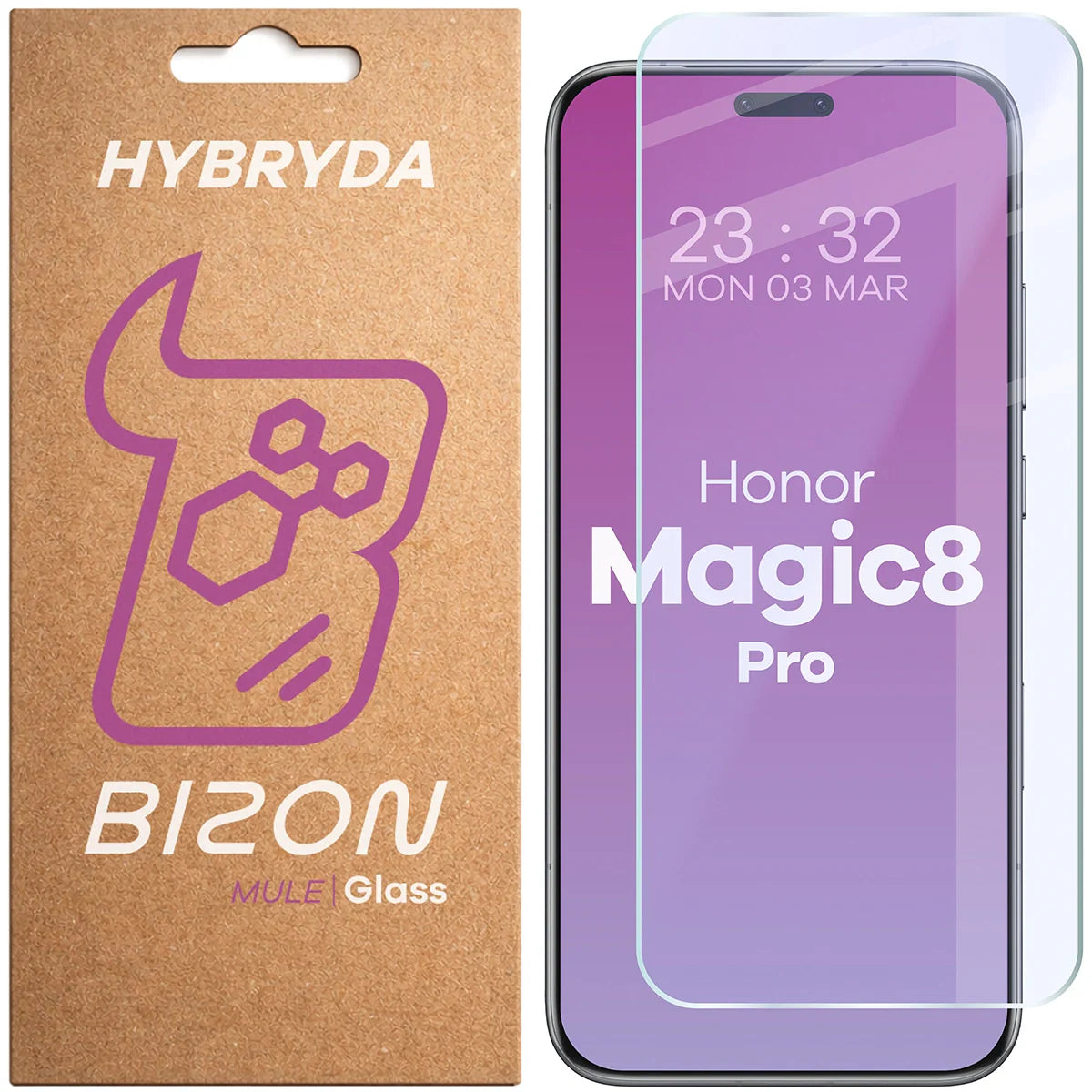 Flexibles Hybridglas für Honor Magic8 Pro, Bizon Hybrid Mule
