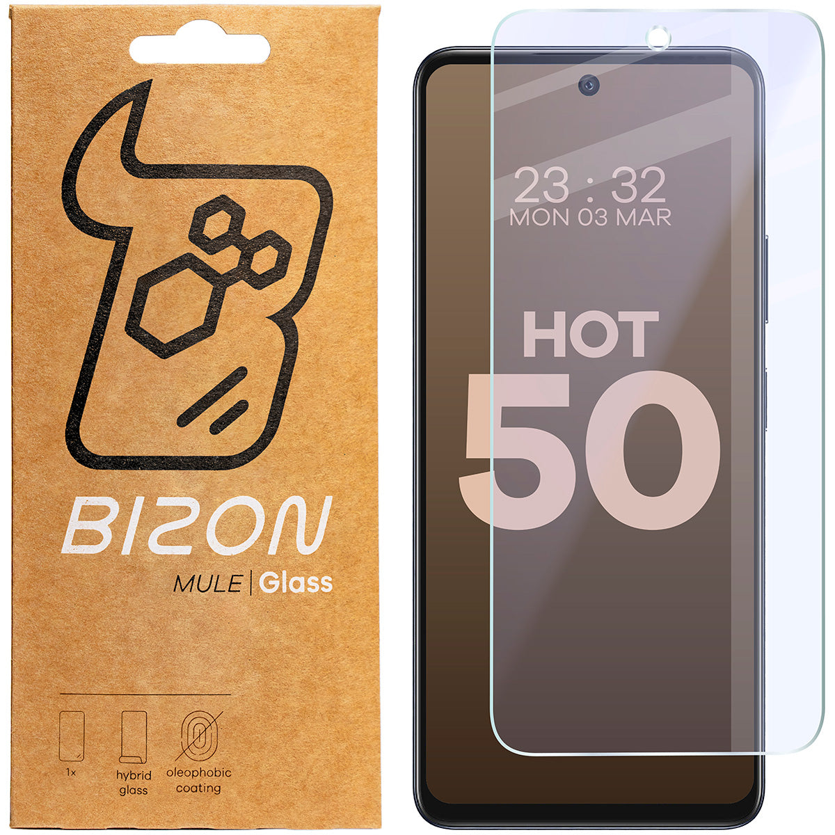 Flexibles Hybridglas für Infinix Hot 50 4G, Bizon Hybrid Mule