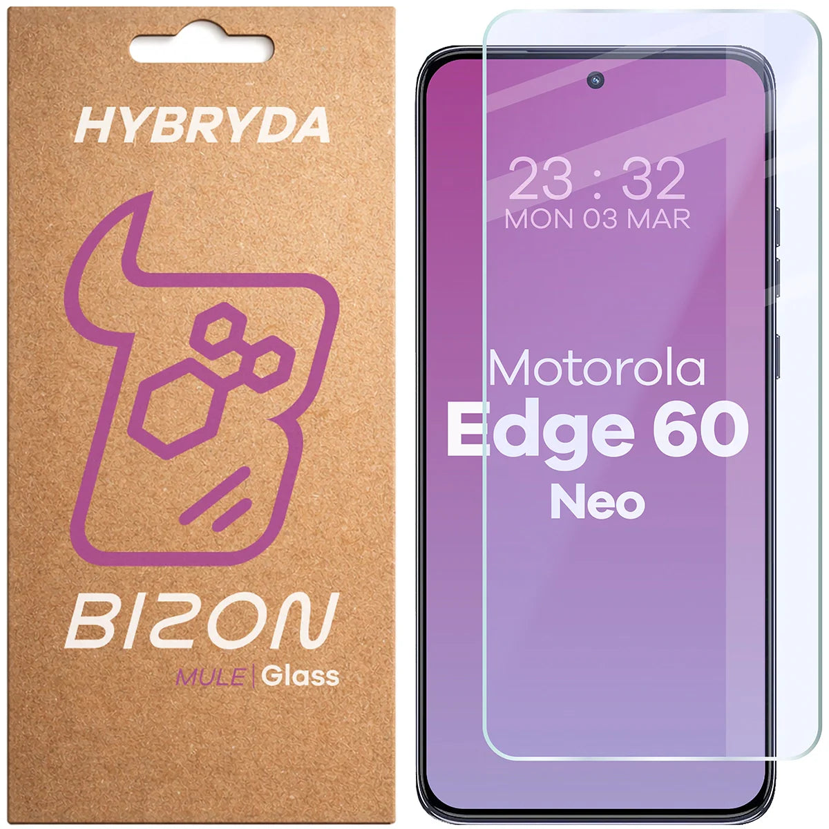 Flexibles Hybridglas für Motorola Edge 60 Neo, Bizon Hybrid Mule