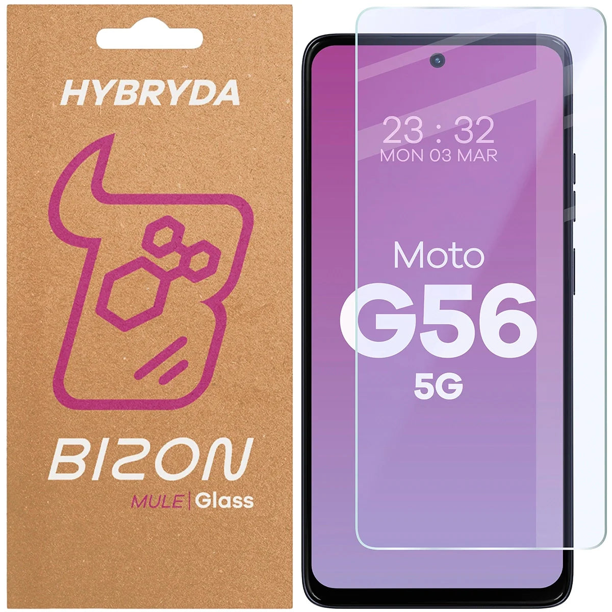 Flexibles Hybridglas für Motorola Moto G56 5G, Bizon Hybrid Mule