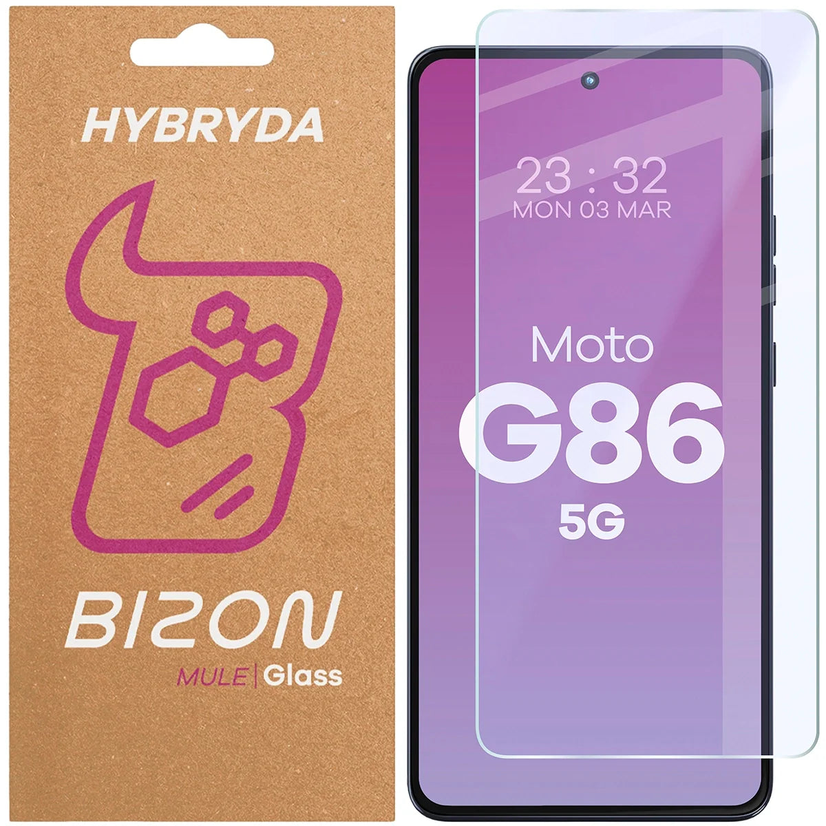 Flexibles Hybridglas für Motorola Moto G86 5G, Bizon Hybrid Mule