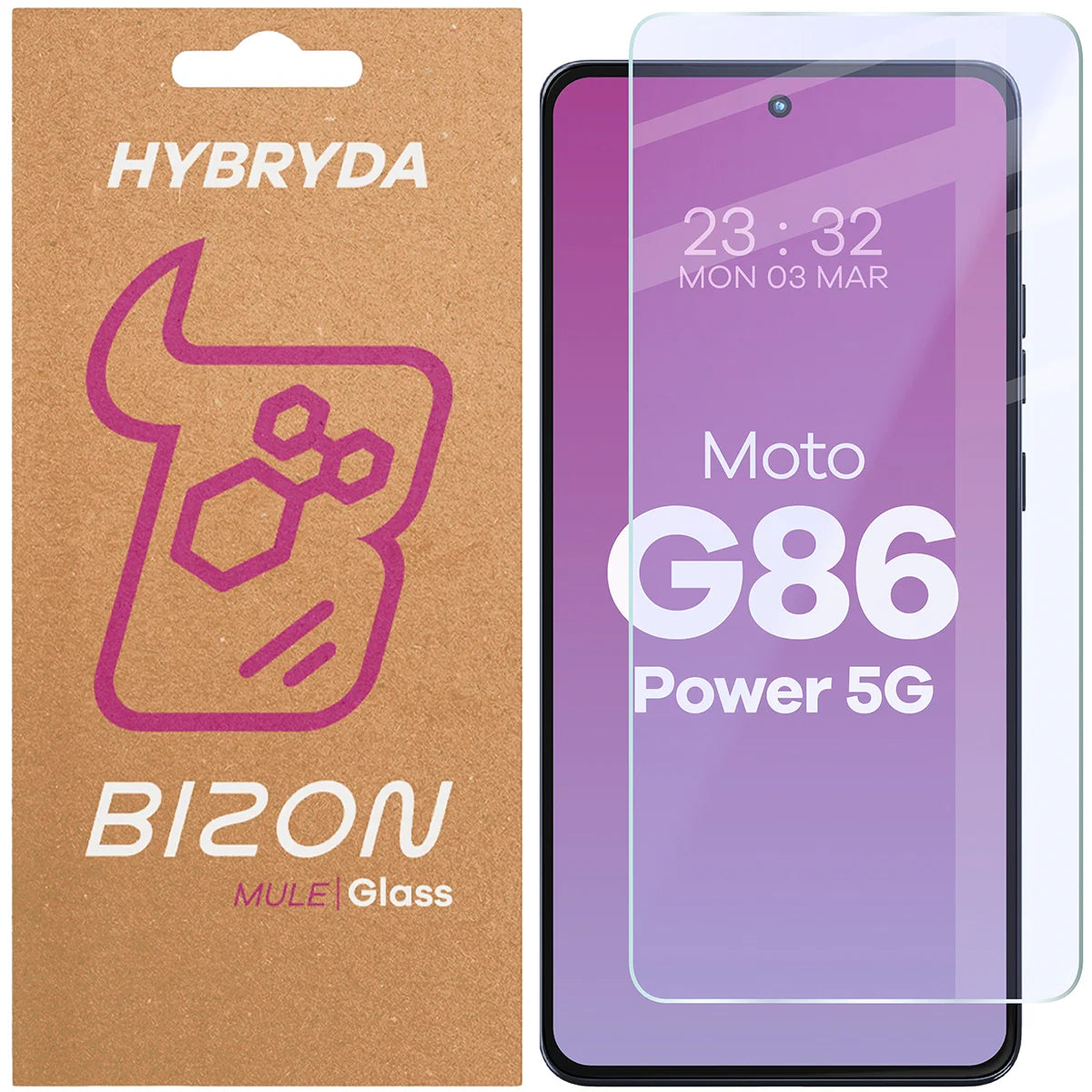 Flexibles Hybridglas für Motorola Moto G86 Power 5G, Bizon Hybrid Mule