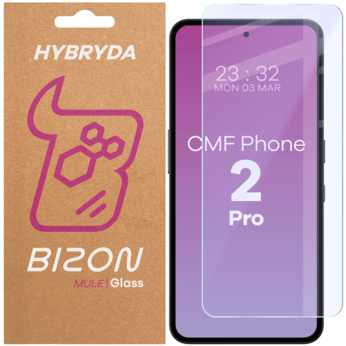 Flexibles Hybridglas für Nothing CMF Phone 2 Pro, Bizon Hybrid Mule