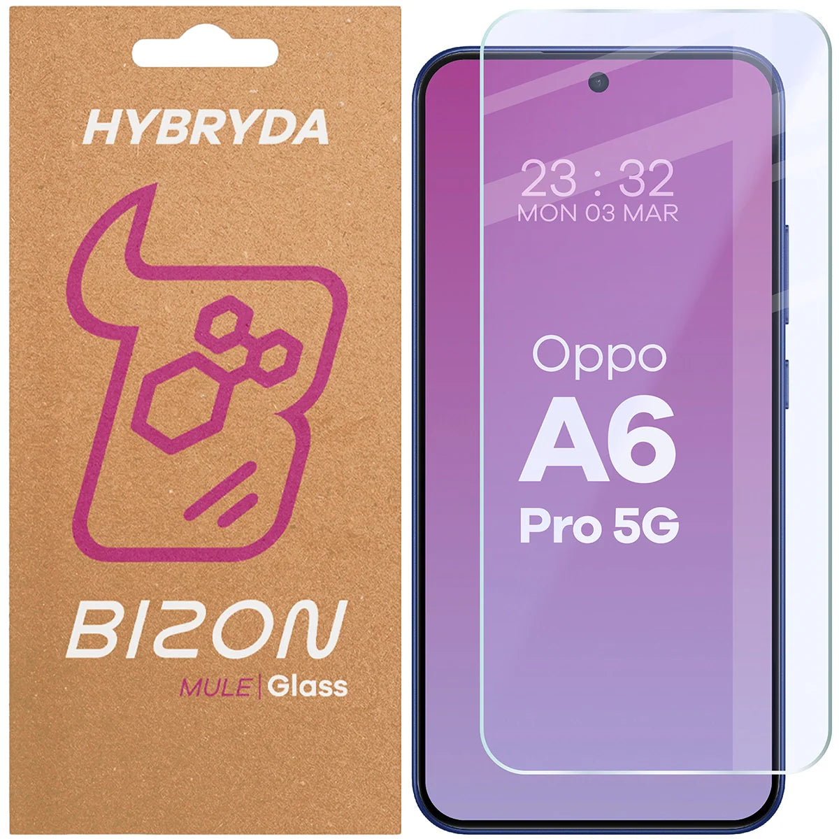 Flexibles Hybridglas für Oppo A6 Pro 5G, Bizon Hybrid Mule