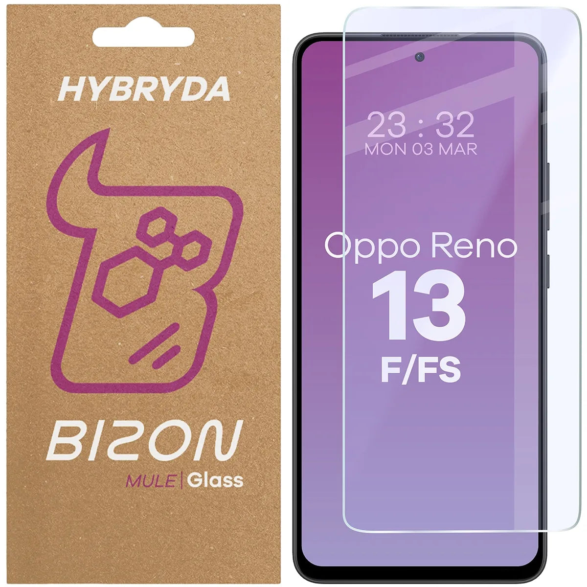 Flexibles Hybridglas für Oppo Reno13 F/FS, Bizon Hybrid Mule