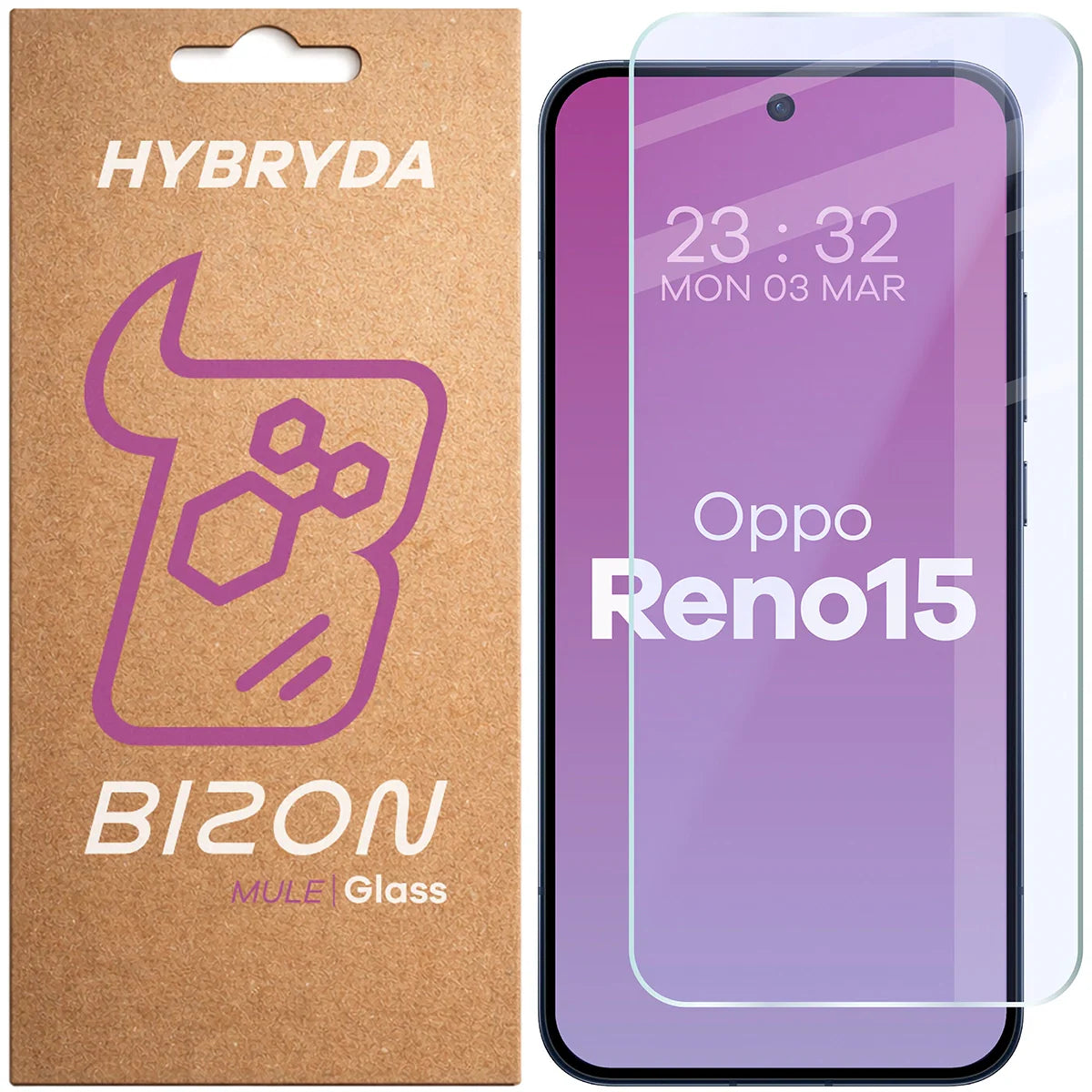 Flexibles Hybridglas für Oppo Reno 15, Bizon Hybrid Mule