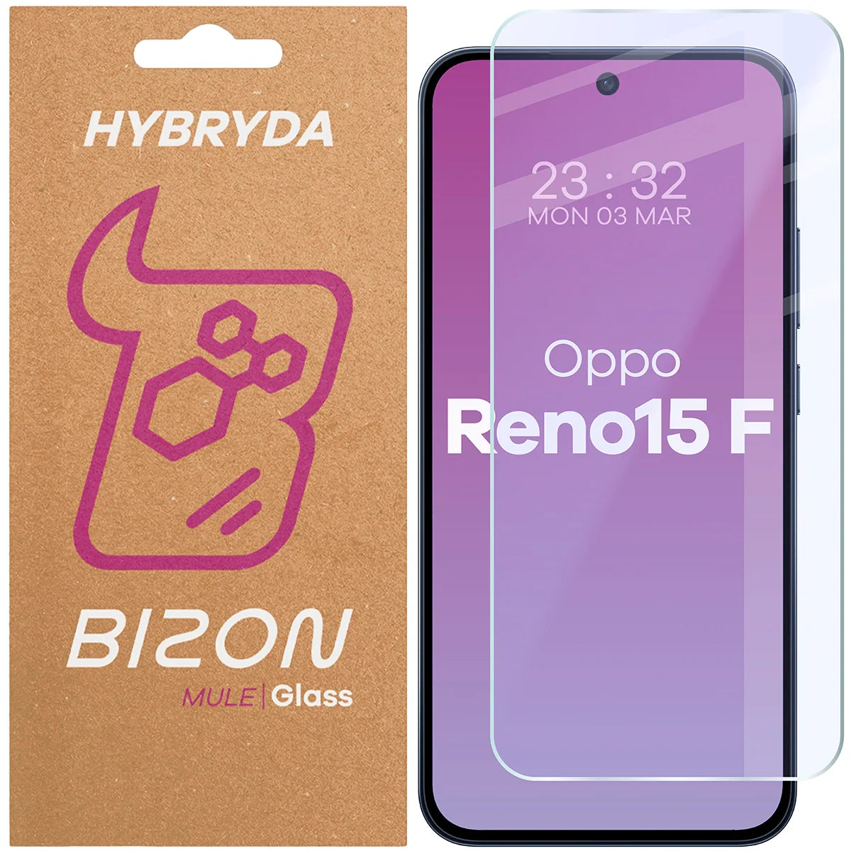 Flexibles Hybridglas für Oppo Reno 15 F, Bizon Hybrid Mule