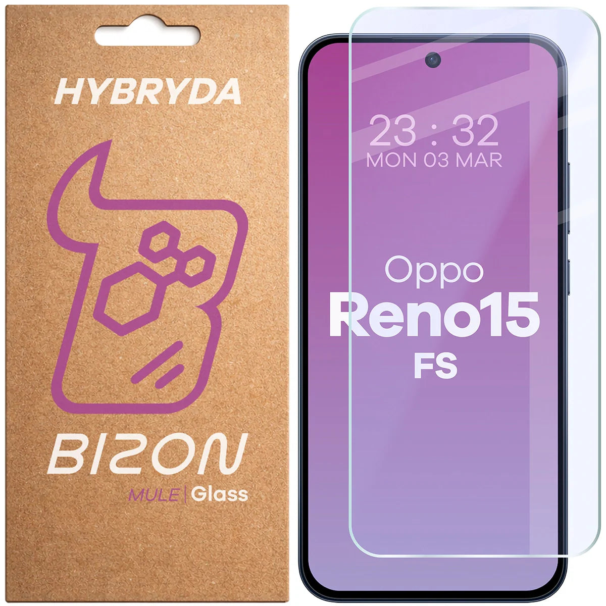 Flexibles Hybridglas für Oppo Reno 15 FS, Bizon Hybrid Mule