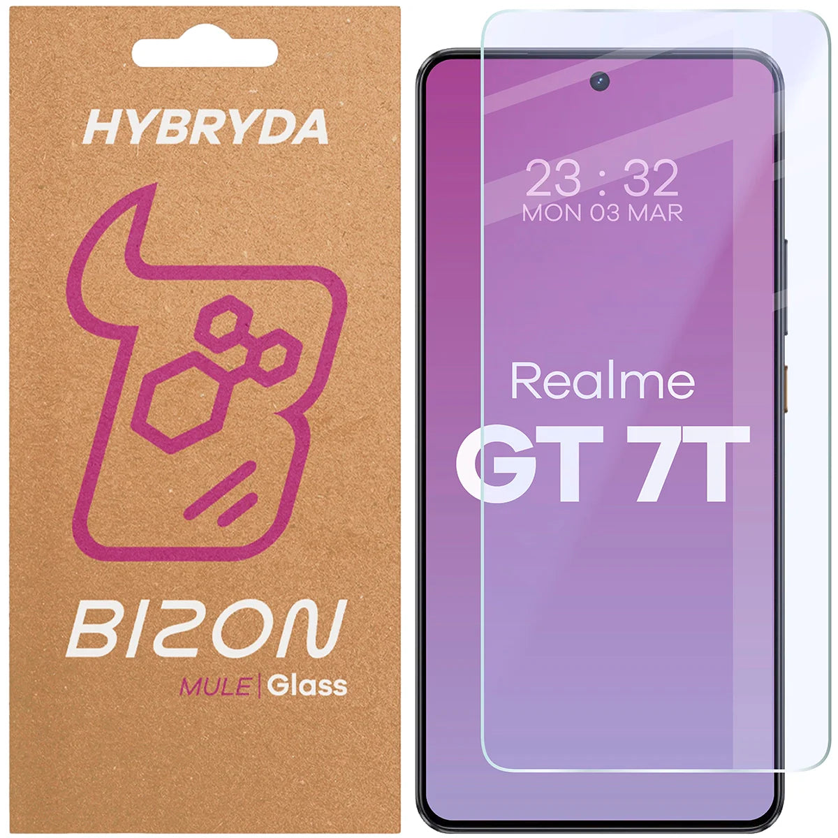 Flexibles Hybridglas für Realme GT 7T, Bizon Hybrid Mule