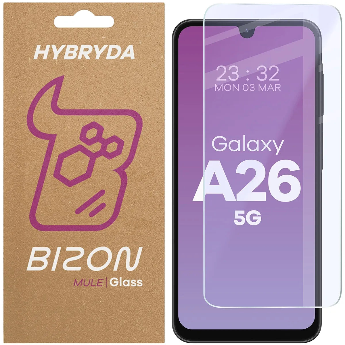 Flexibles Hybridglas für Galaxy A26 5G, Bizon Hybrid Mule