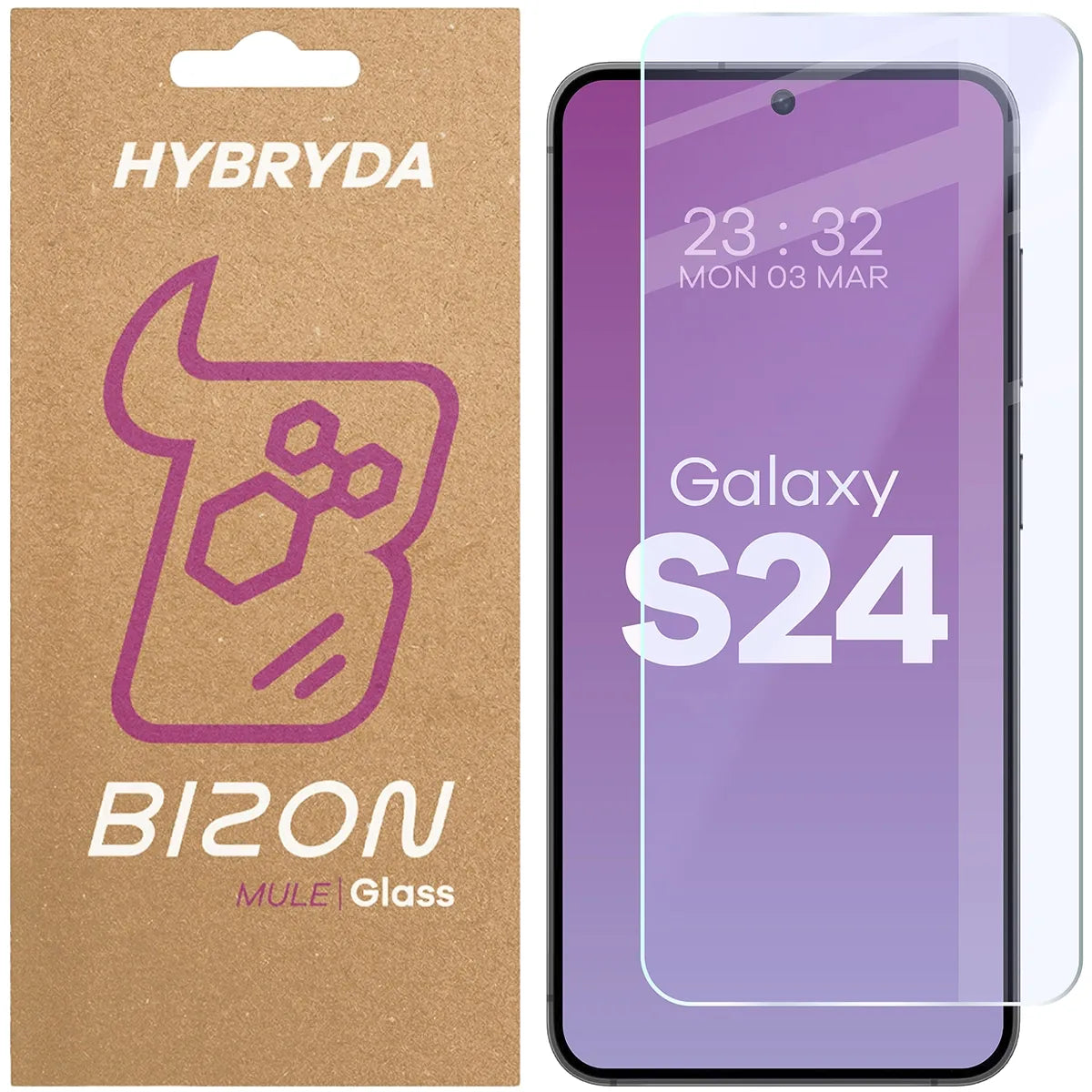 Flexibles Hybridglas für Galaxy S24 5G, Bizon Hybrid Mule