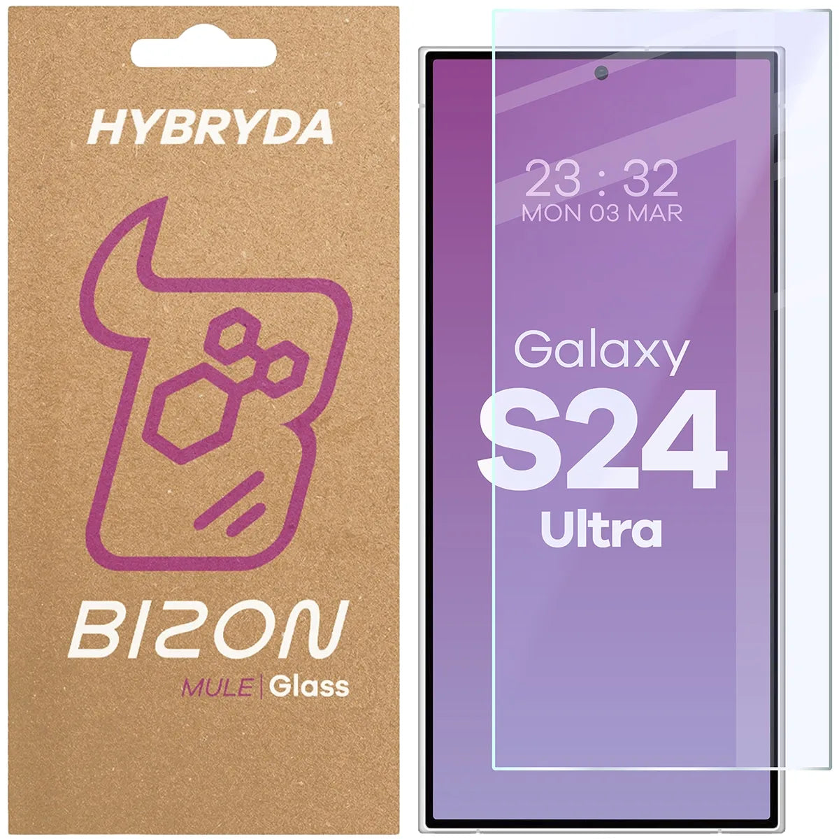 Flexibles Hybridglas für Galaxy S24 Ultra 5G, Bizon Hybrid Mule