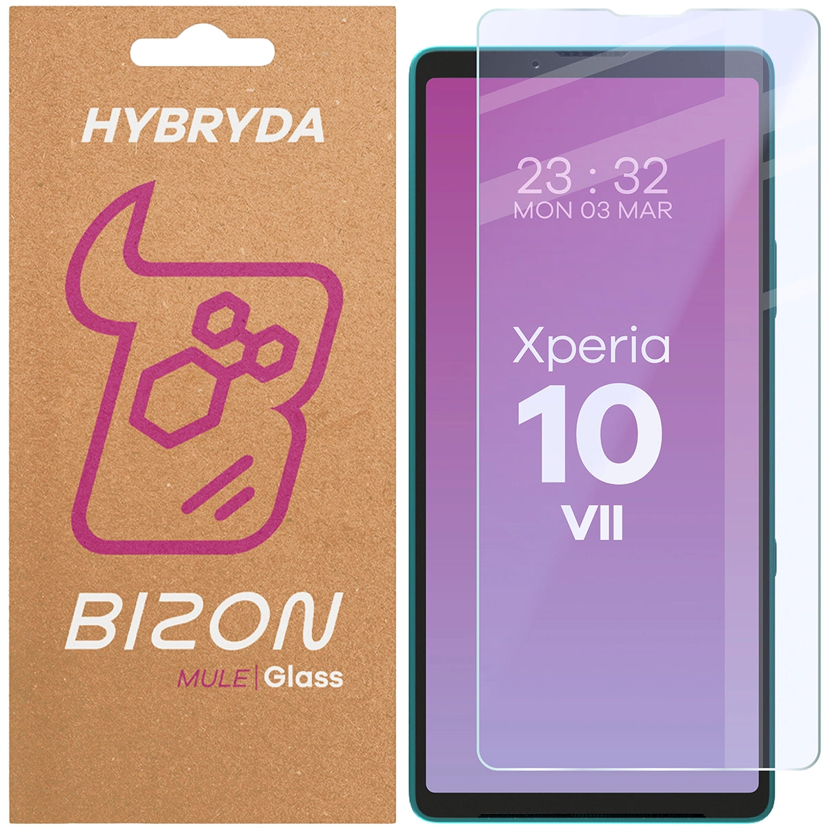 Flexibles Hybridglas für Sony Xperia 10 VII, Bizon Hybrid Mule