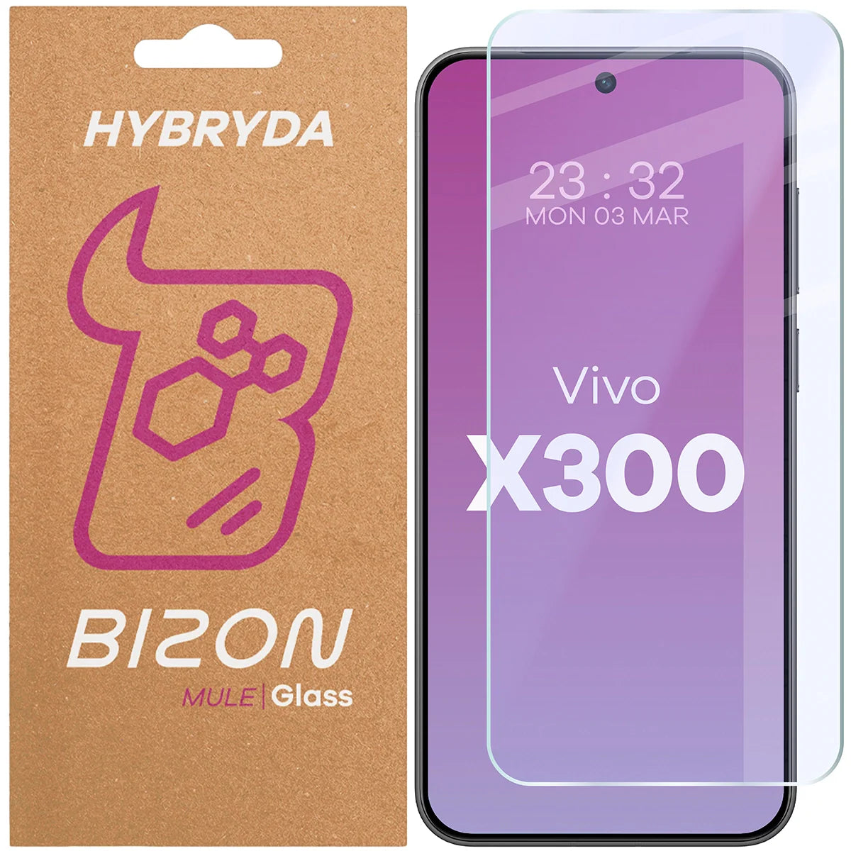 Flexibles Hybridglas für Vivo X300, Bizon Hybrid Mule