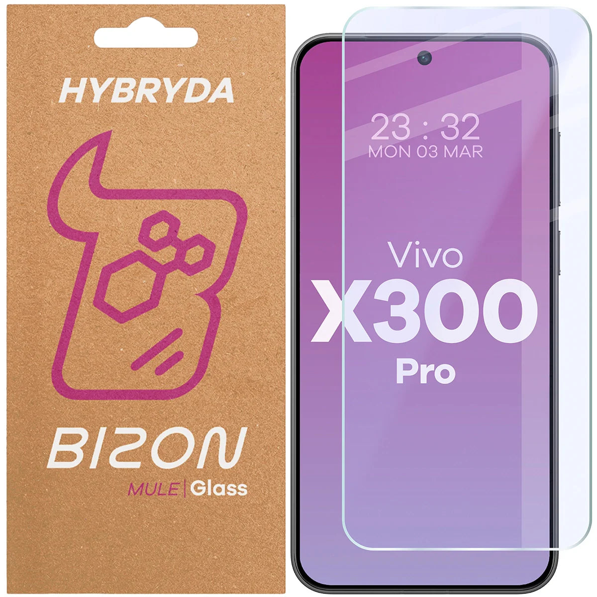 Flexibles Hybridglas für Vivo X300 Pro, Bizon Hybrid Mule