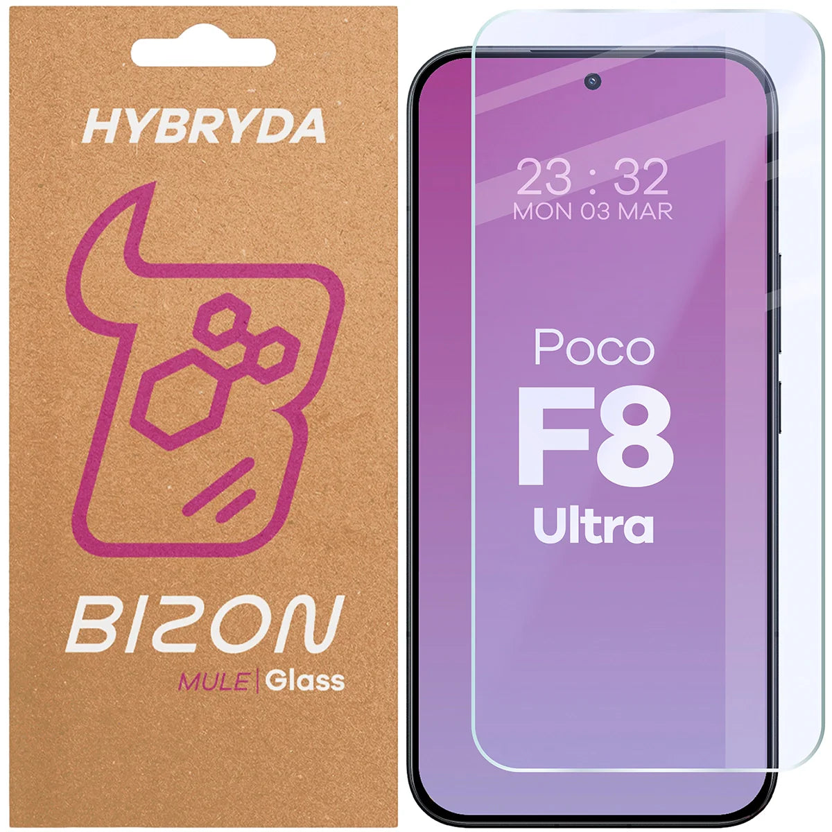 Flexibles Hybridglas für Xiaomi POCO F8 Ultra, Bizon Hybrid Mule