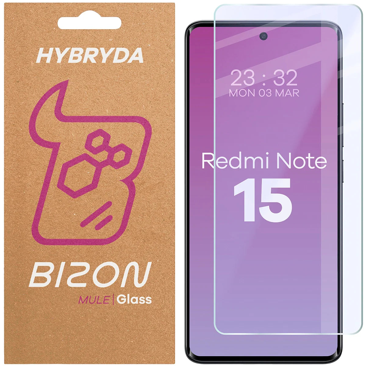 Flexibles Hybridglas für Xiaomi Redmi Note 15 4G / 5G, Bizon Hybrid Mule