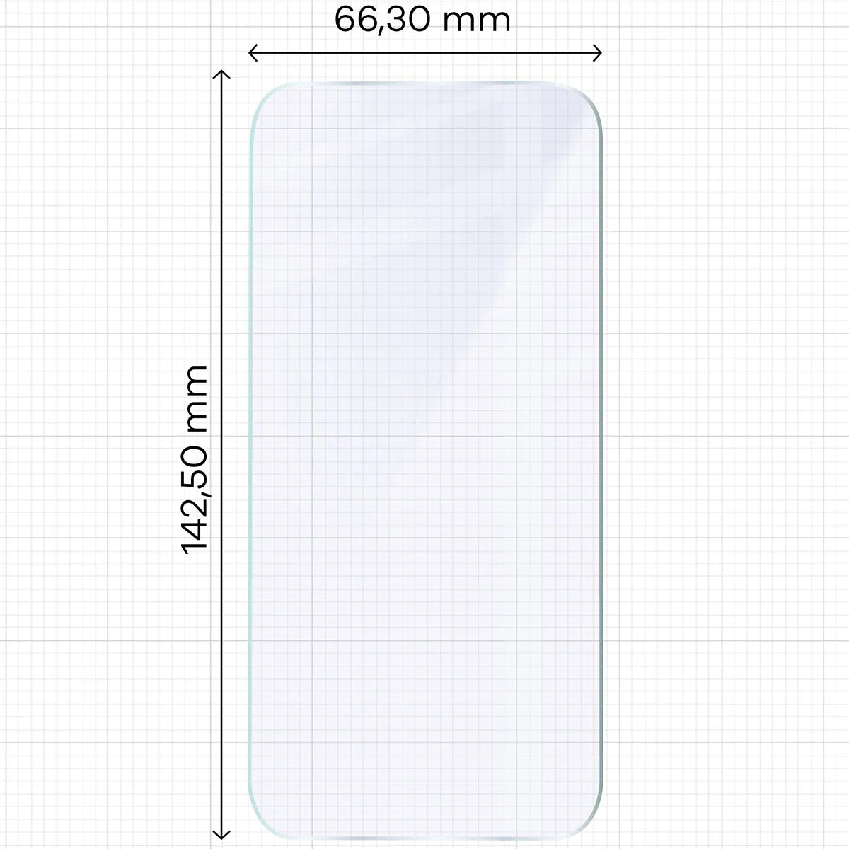 Flexibles Hybridglas für iPhone 15, Bizon Hybrid Mule Duo, 2 Stück