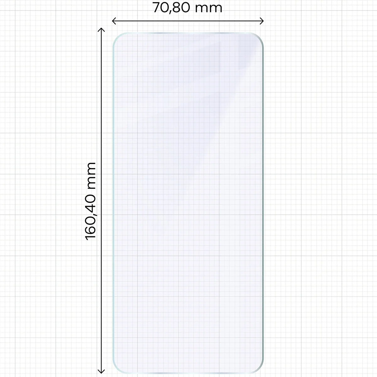 Flexibles Hybridglas für Honor X7d, Bizon Hybrid Mule Duo, 2 Stück