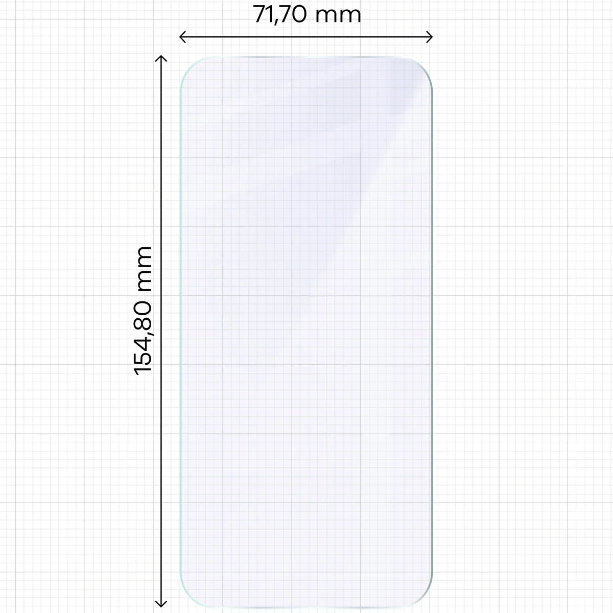 Flexibles Hybridglas für iPhone 16 Plus, Bizon Hybrid Mule Duo, 2 Stück