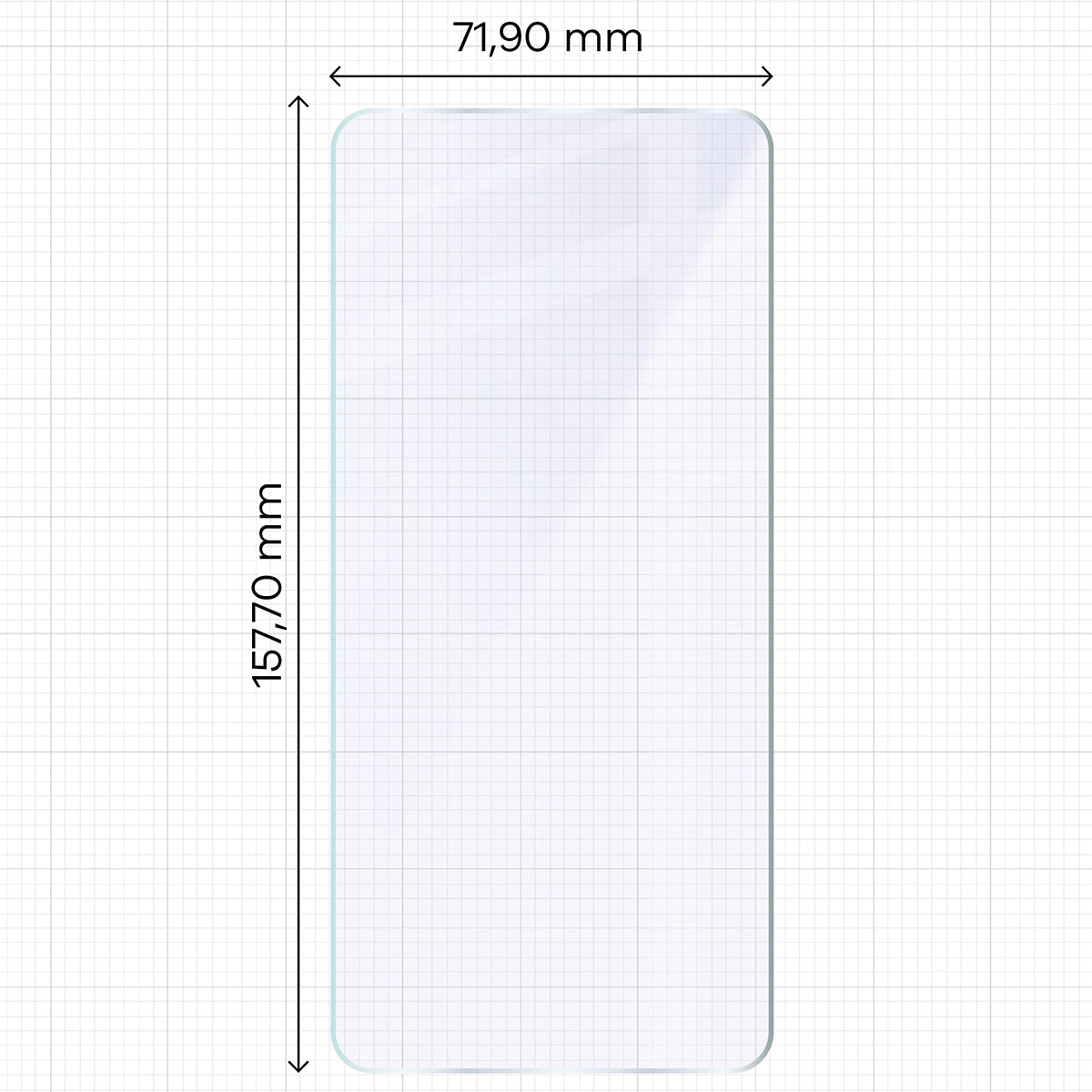Flexibles Hybridglas für Motorola Signature, Bizon Hybrid Mule Duo, 2 Stück