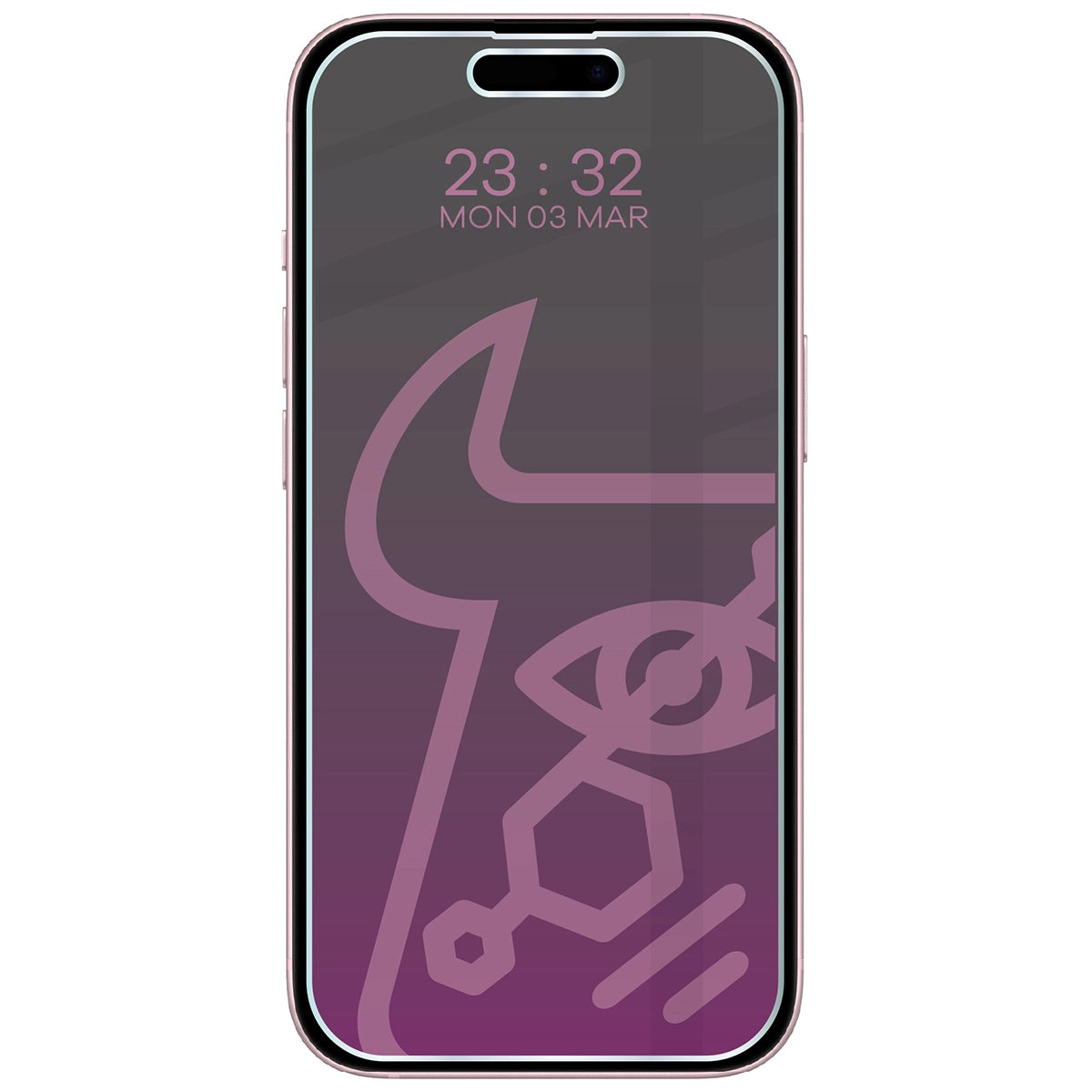 Hybridglas mit Privatschutzfilter für iPhone 15, Bizon Hybrid Shadow, Matt