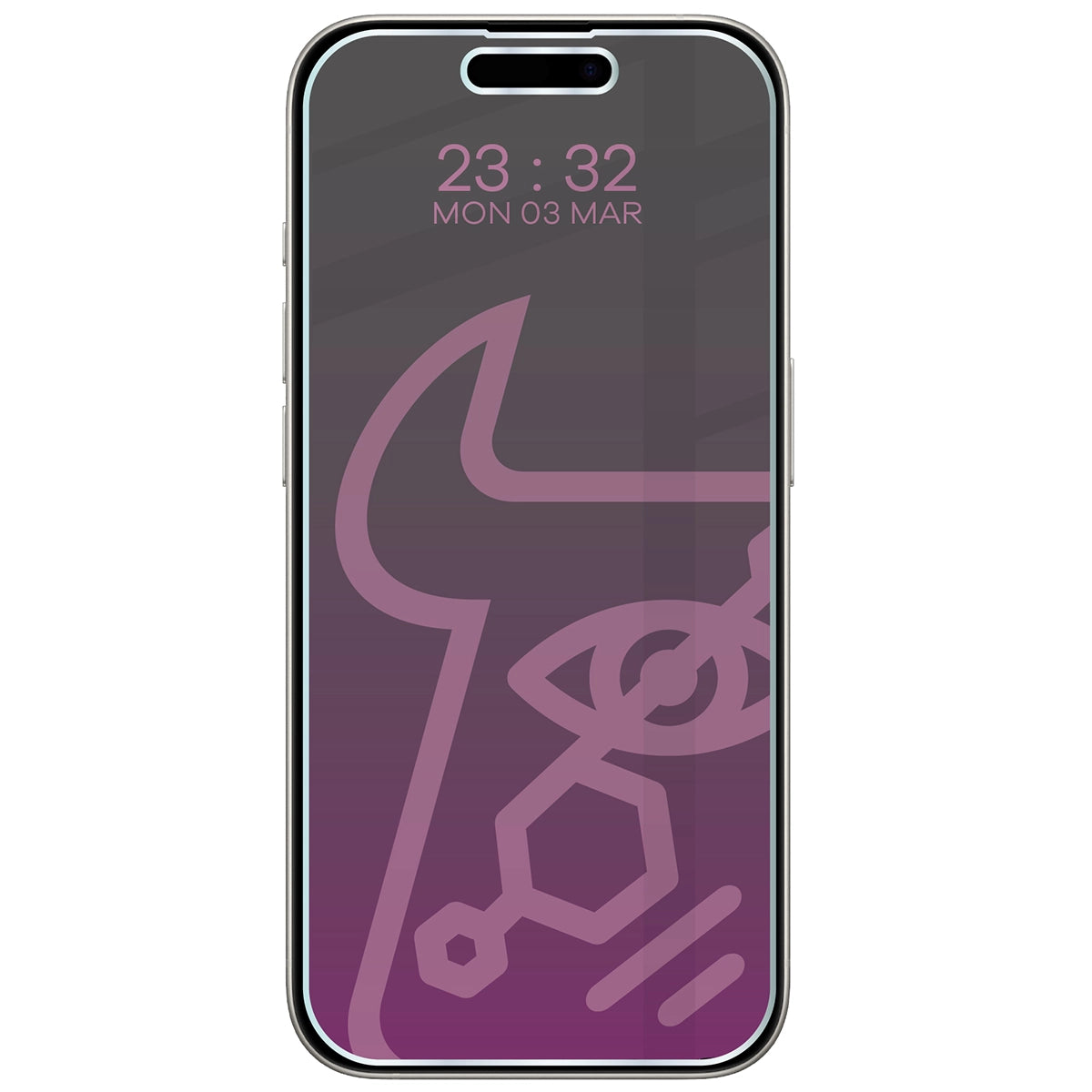 Hybridglas mit Privatschutzfilter für iPhone 15 Pro, Bizon Hybrid Shadow, Matt