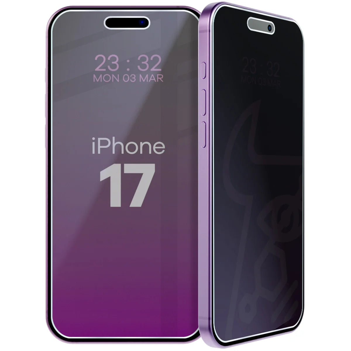 Hybridglas mit Privatschutzfilter für iPhone 17, Bizon Hybrid Shadow, Matt