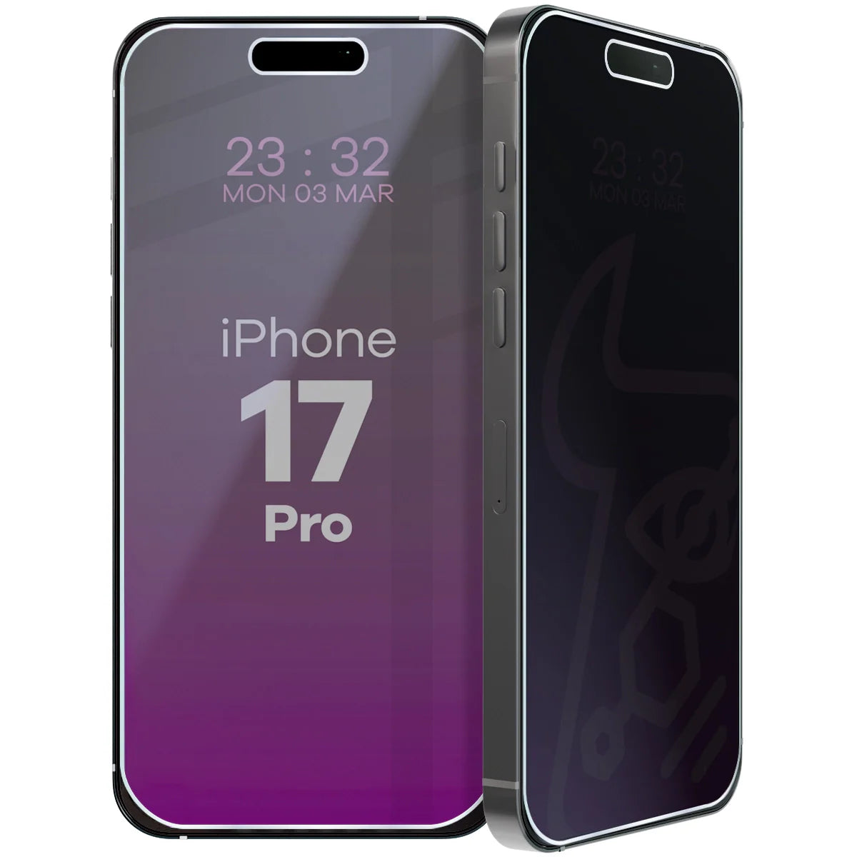 Hybridglas mit Privatschutzfilter für iPhone 17 Pro, Bizon Hybrid Shadow, Matt