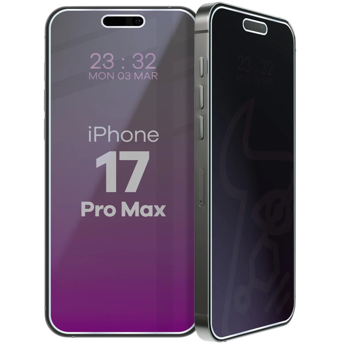 Hybridglas mit Privatschutzfilter für iPhone 17 Pro Max, Bizon Hybrid Shadow, Matt