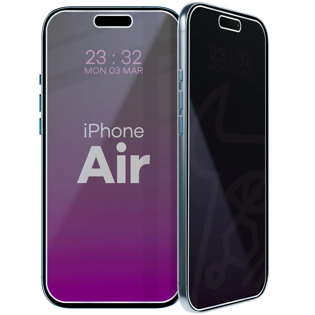 Hybridglas mit Privatschutzfilter für iPhone Air, Bizon Hybrid Shadow, Matt