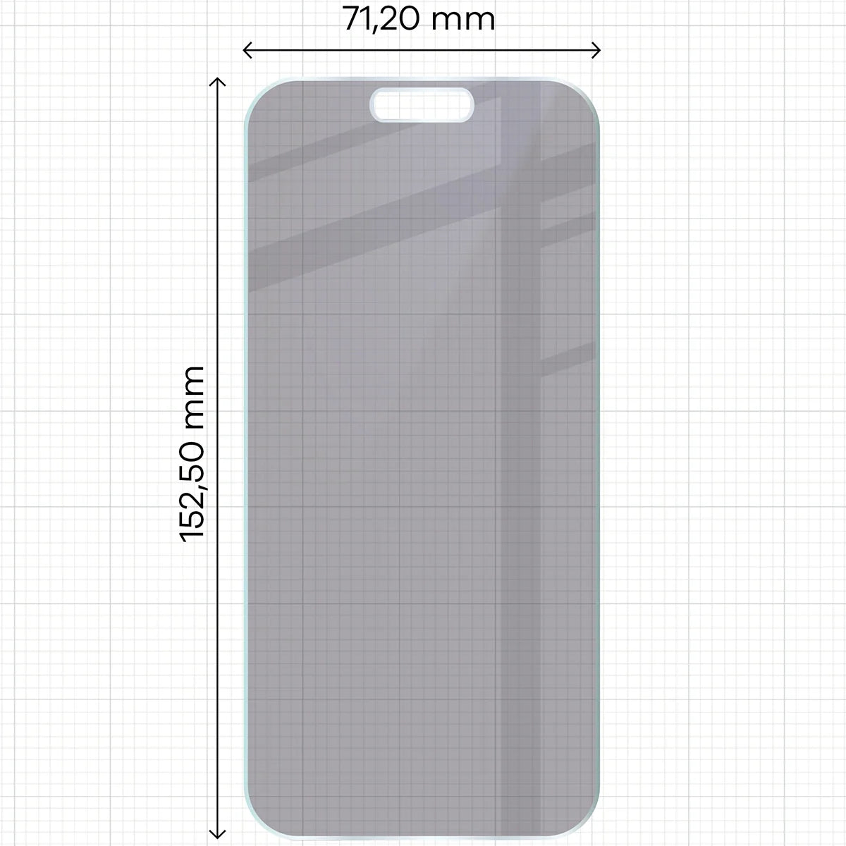 Hybridglas mit Privatschutzfilter für iPhone Air, Bizon Hybrid Shadow, Matt