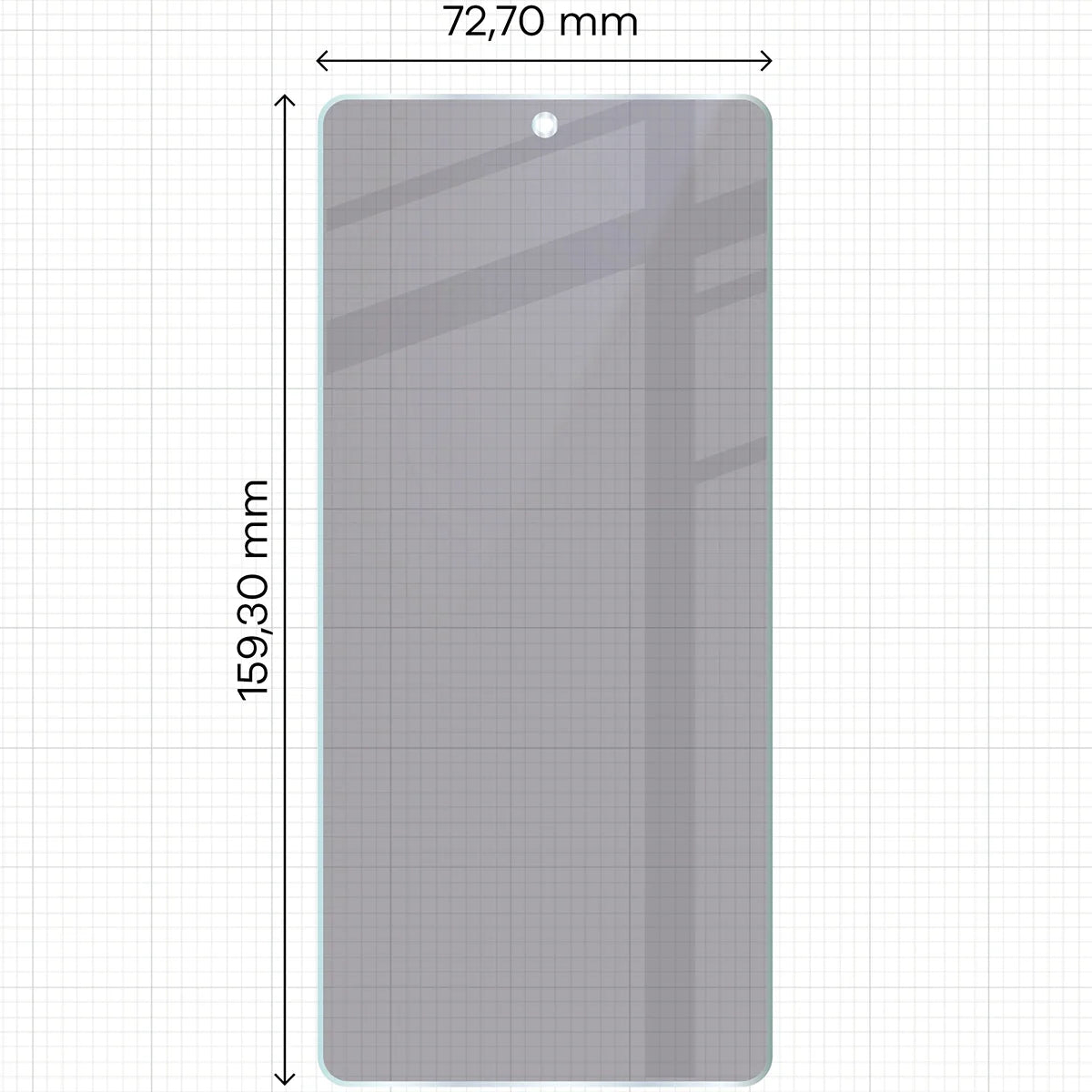 Hybridglas mit Privatschutzfilter für Asus Zenfone 12 Ultra, Bizon Hybrid Shadow, Matt