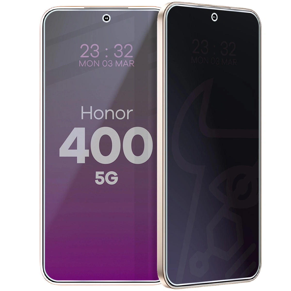 Hybridglas mit Privatschutzfilter für Honor 400 5G, Bizon Hybrid Shadow, Matt