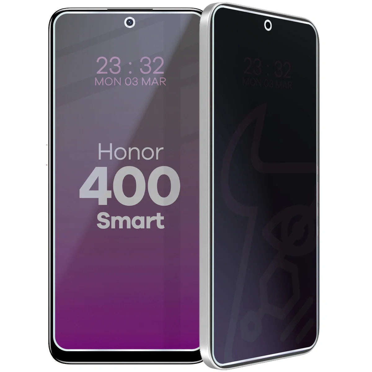 Hybridglas mit Privatschutzfilter für Honor 400 Smart, Bizon Hybrid Shadow, Matt