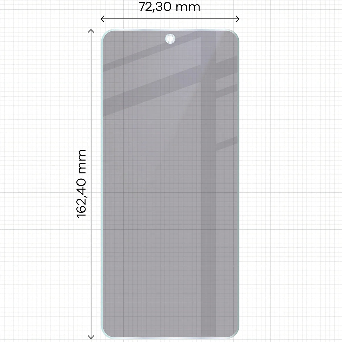 Hybridglas mit Privatschutzfilter für Honor 400 Smart, Bizon Hybrid Shadow, Matt
