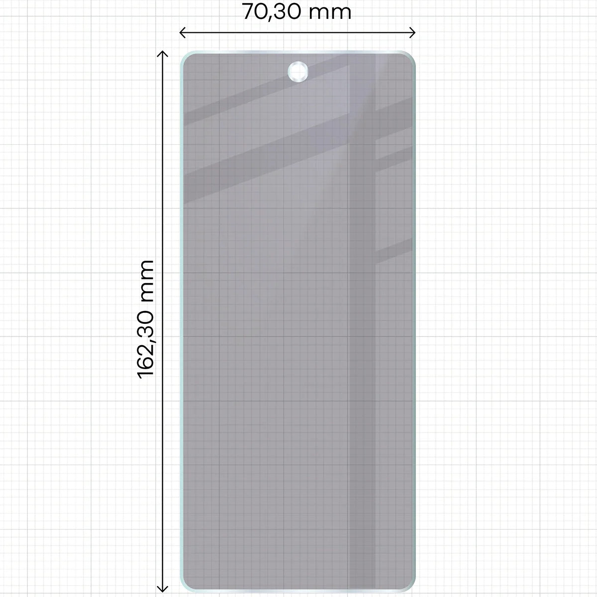 Hybridglas mit Privatschutzfilter für Infinix Hot 50 4G, Bizon Hybrid Shadow, Matt