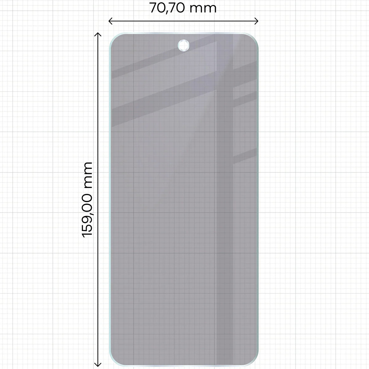 Hybridglas mit Privatschutzfilter für Infinix Hot 50i, Bizon Hybrid Shadow, Matt
