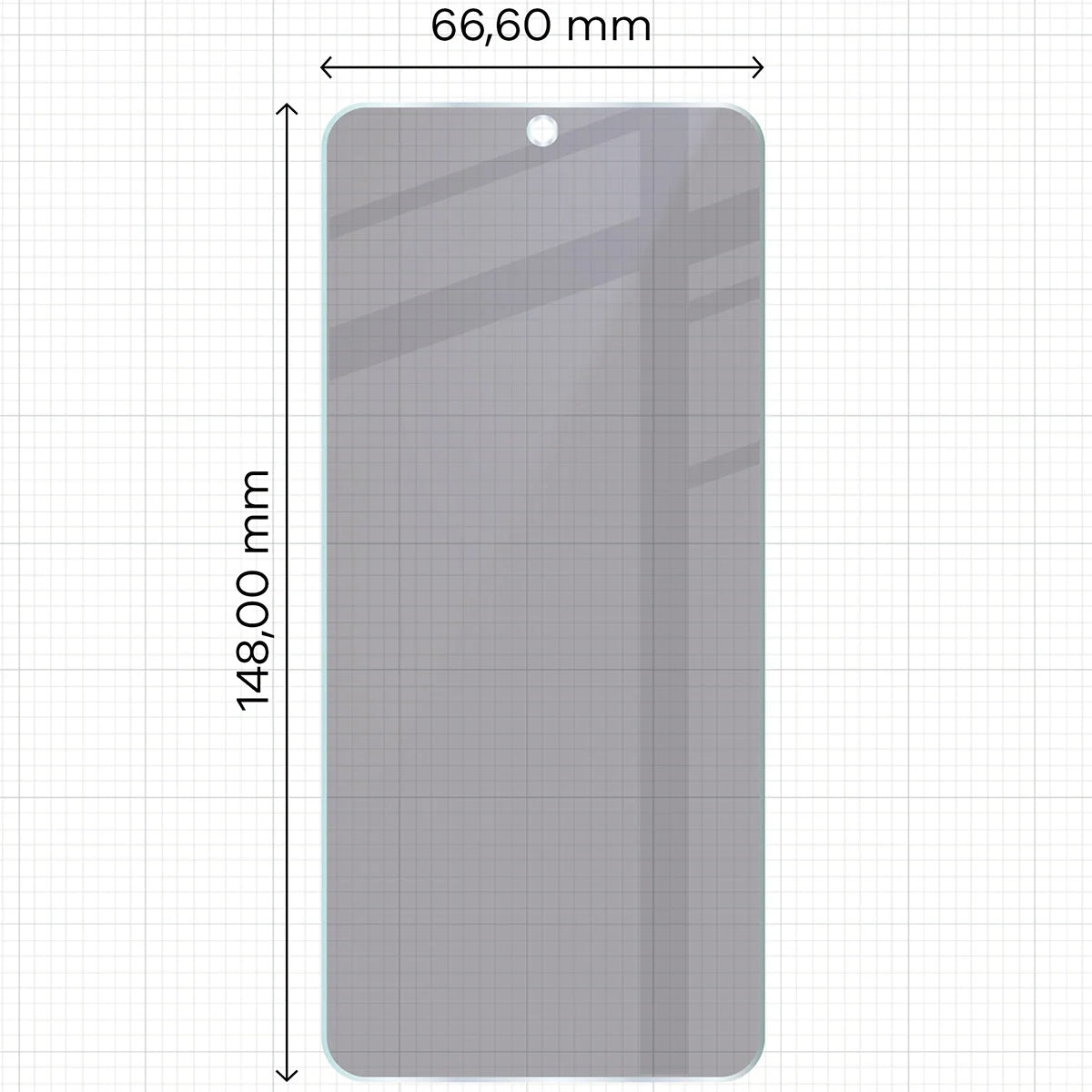 Hybridglas mit Privatschutzfilter für Motorola Edge 60 Neo, Bizon Hybrid Shadow, Matt