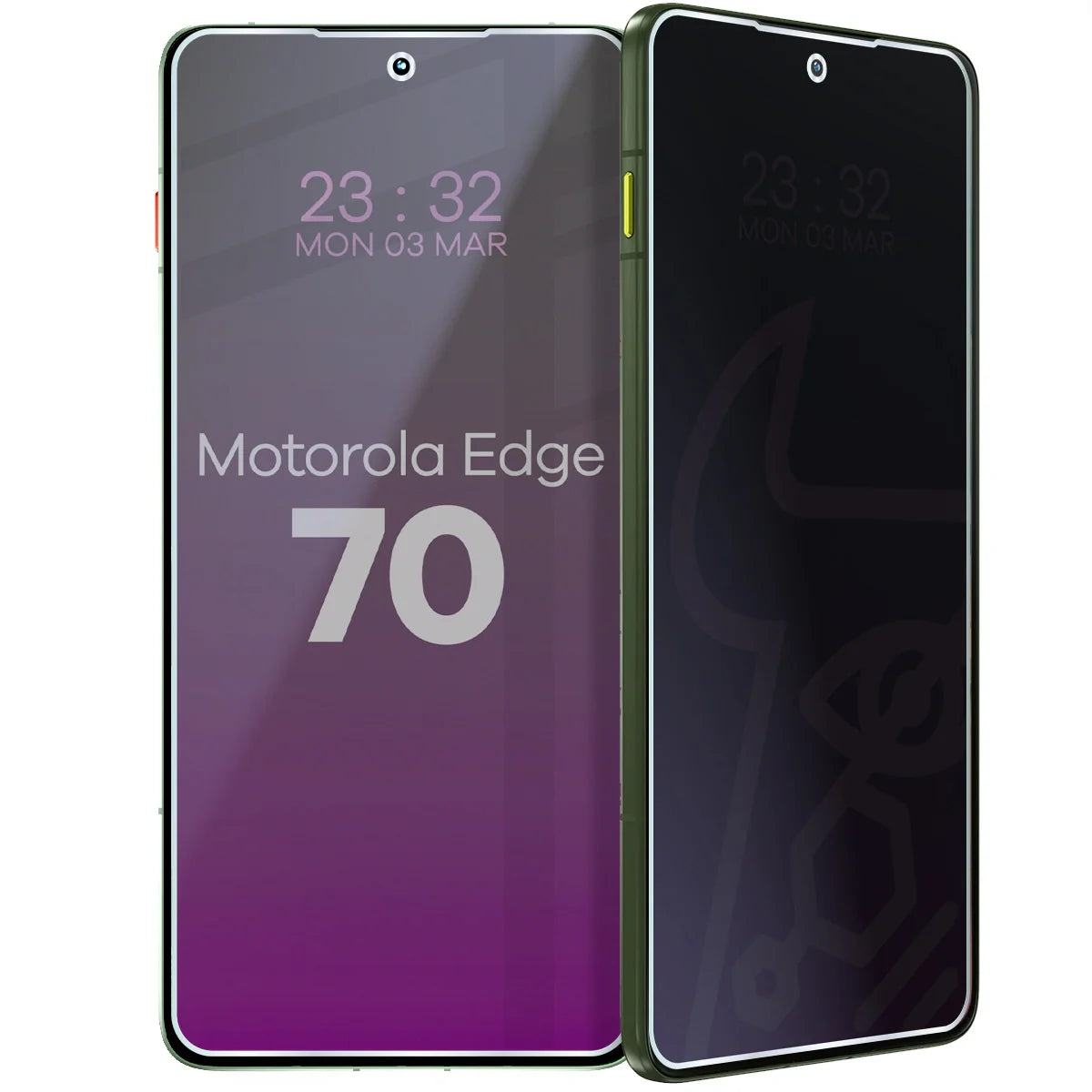 Hybridglas mit Privatschutzfilter für Motorola Edge 70, Bizon Hybrid Shadow, Matt