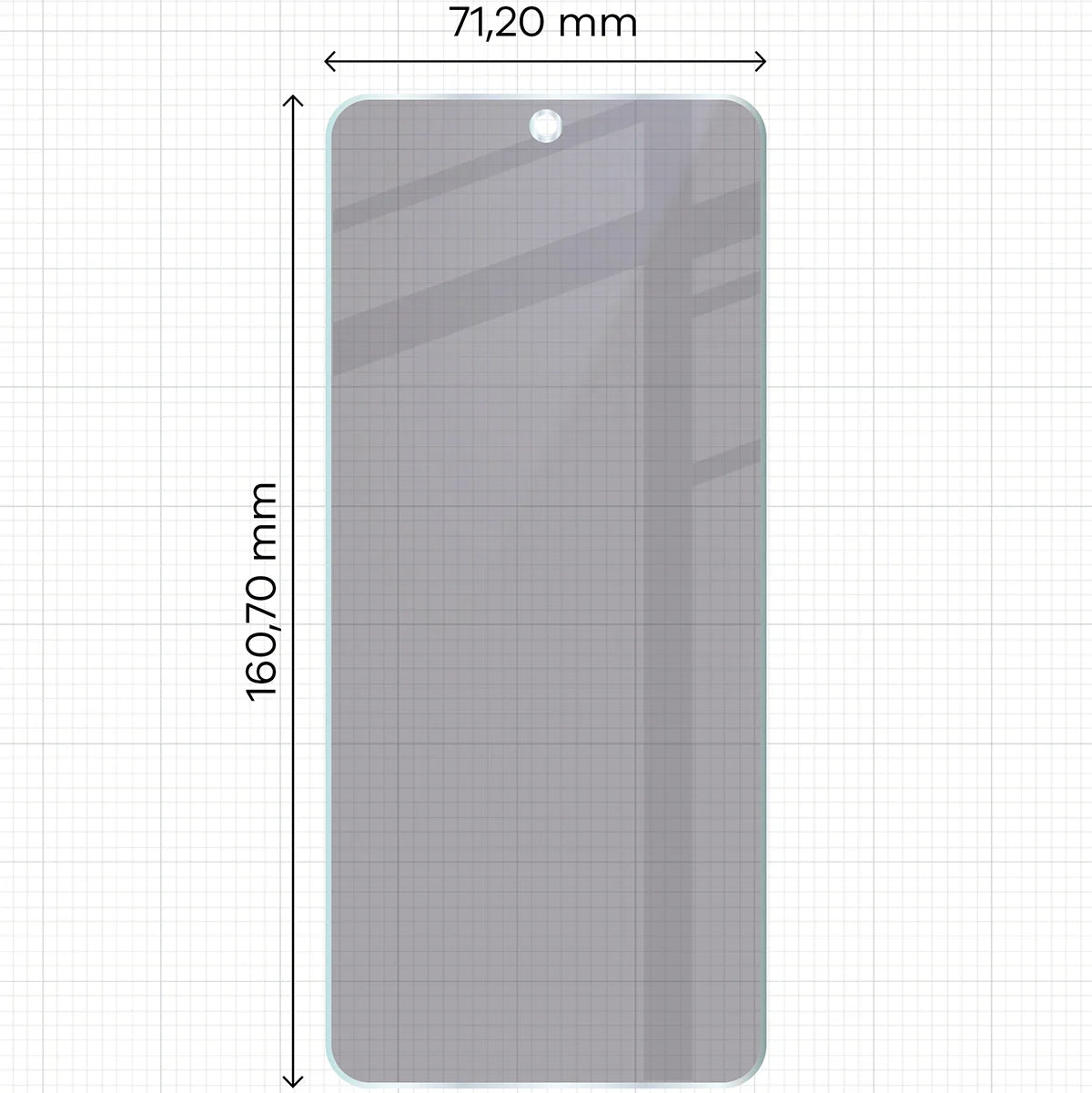 Hybridglas mit Privatschutzfilter für Motorola Moto G15, Bizon Hybrid Shadow, Matt