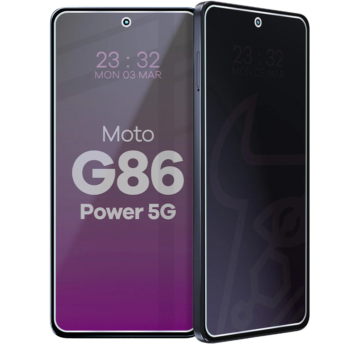 Hybridglas mit Privatschutzfilter für Motorola Moto G86 Power 5G, Bizon Hybrid Shadow, Matt