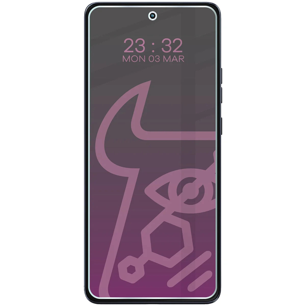 Hybridglas mit Privatschutzfilter für Motorola Moto G86 Power 5G, Bizon Hybrid Shadow, Matt